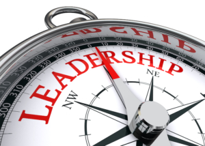 Compass portraying the role of leadership in setting direction